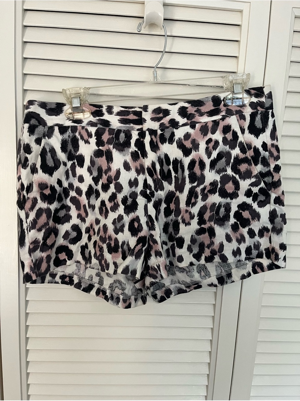 Joie leopard print linen mini shorts